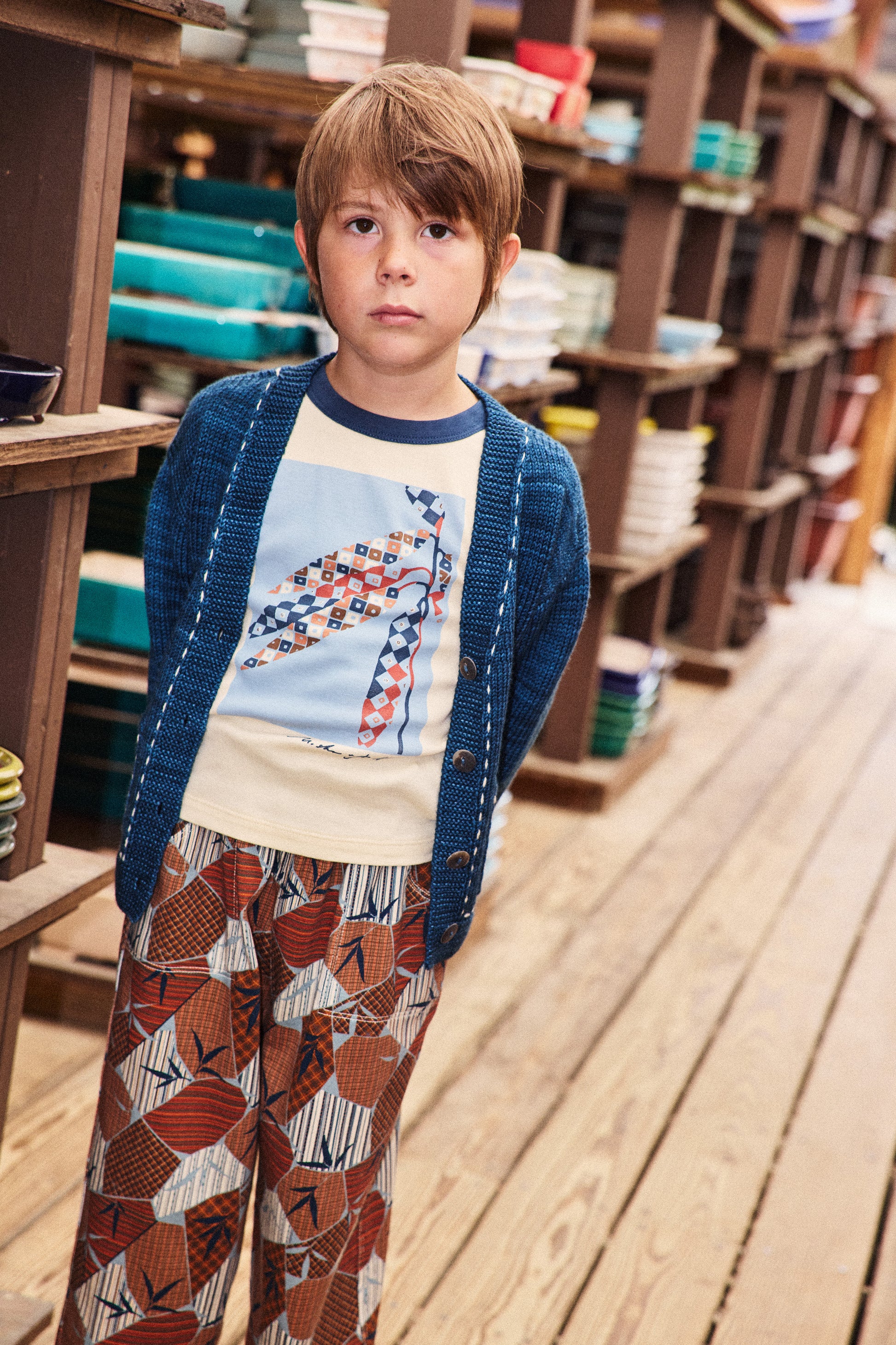 Harvest Ringer Tee - Shortbread