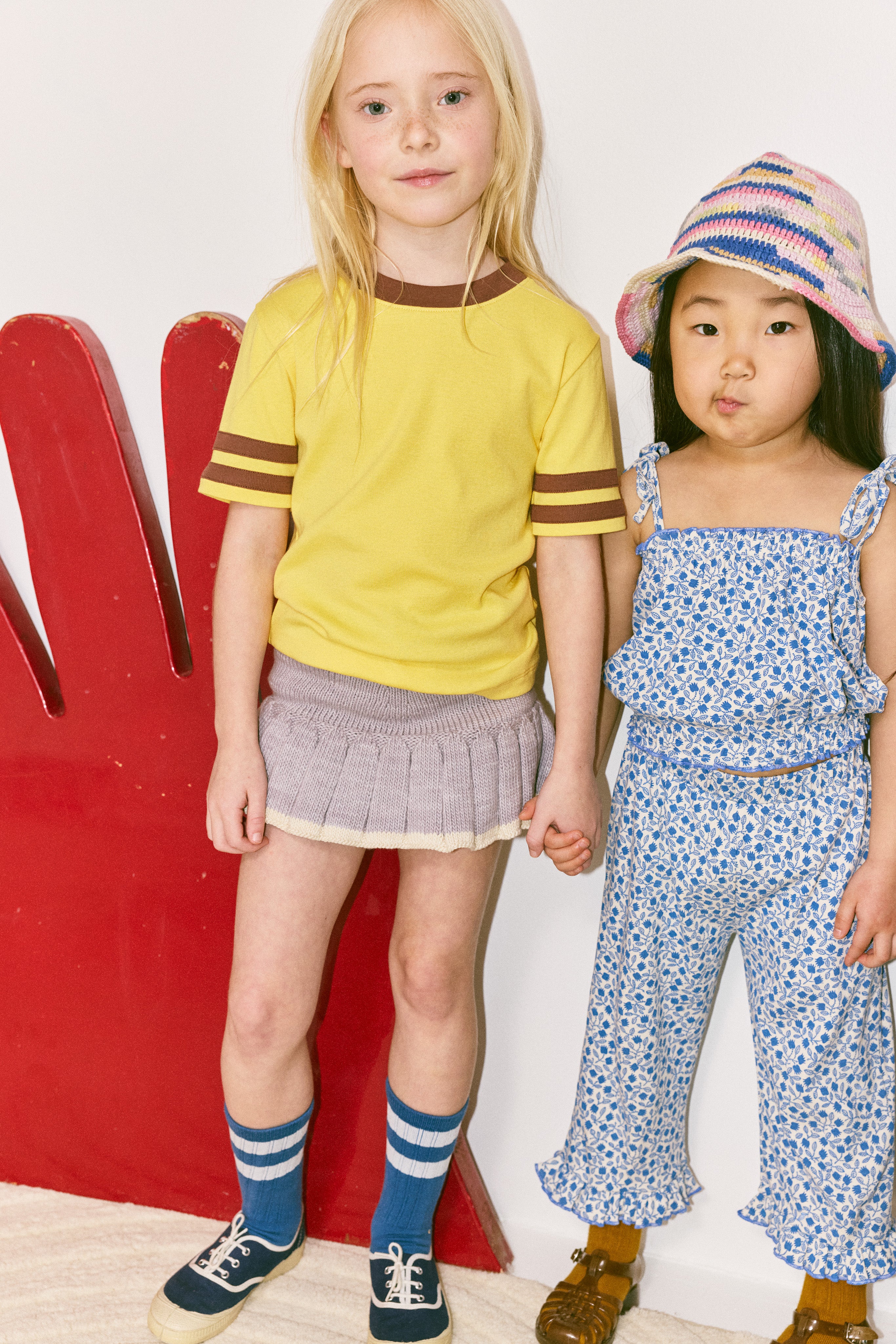【misha and puff】skating pond skirt 2-3y Misha & Puff Cable Skating Pond Kid's Skirt Iris Confetti | BIEN BIEN
