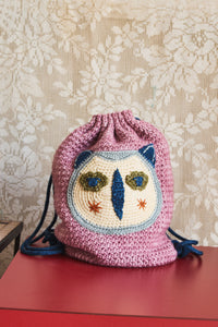 Hibou Drawstring Bag - Antique Rose