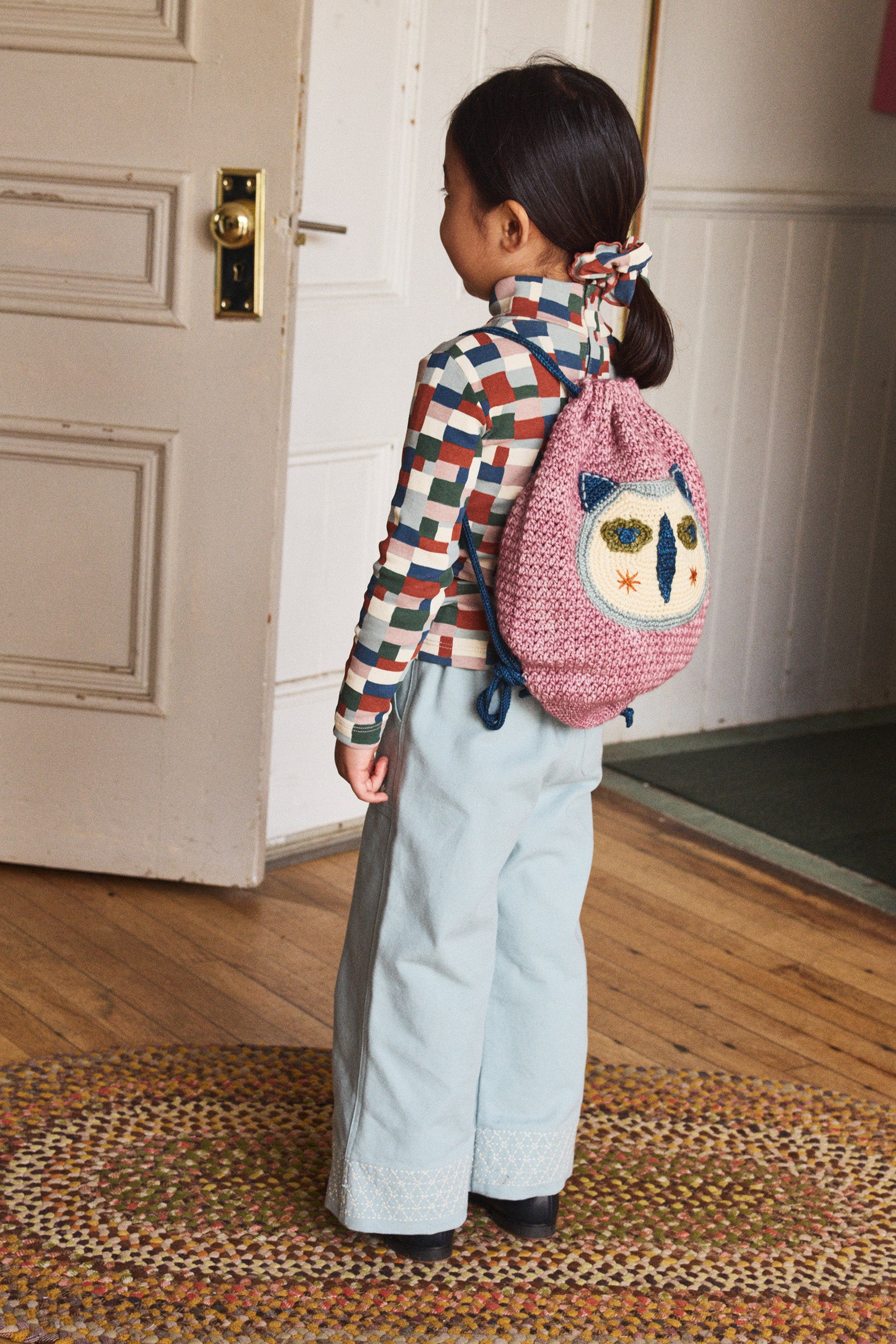 Hibou Drawstring Bag - Antique Rose