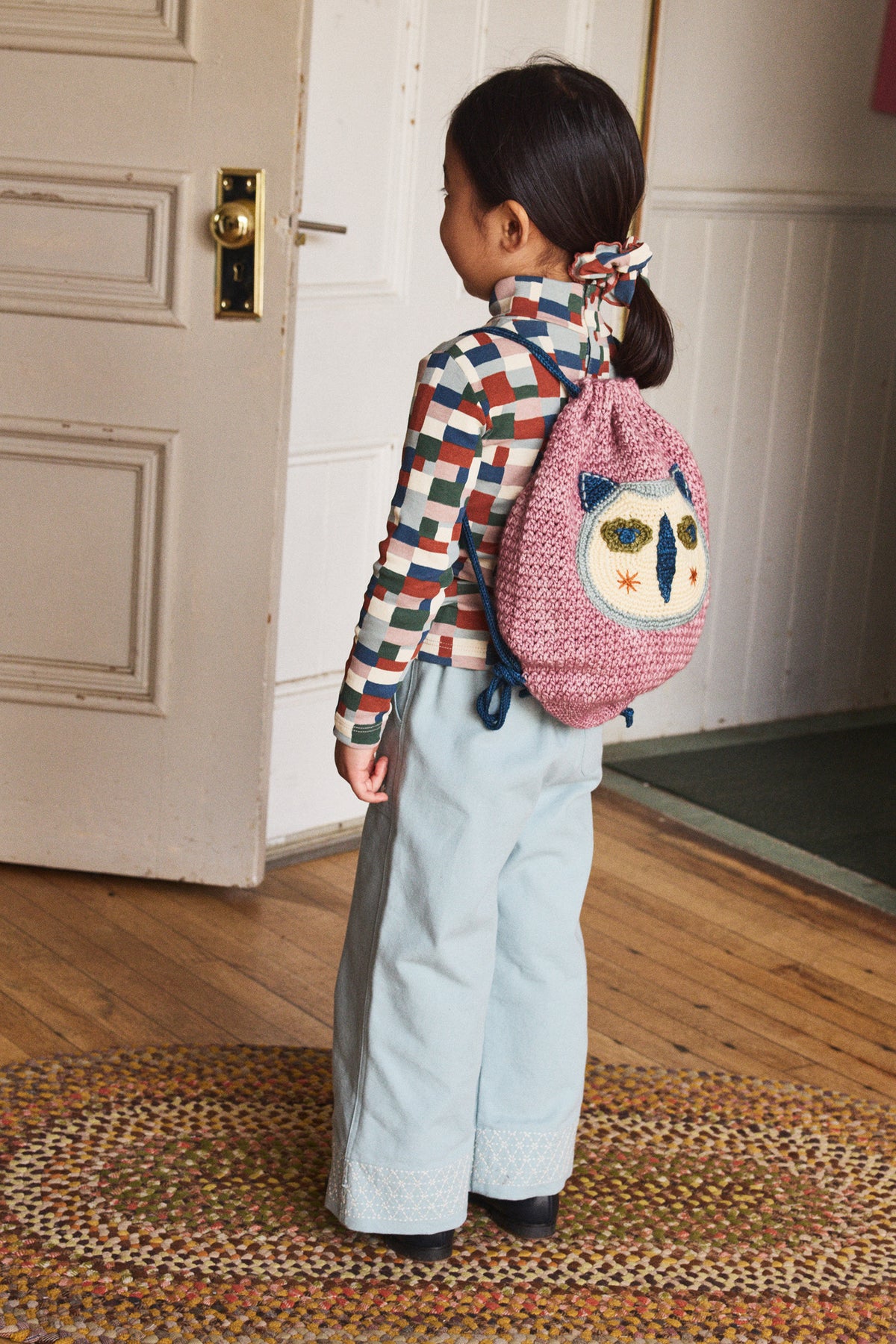Hibou Drawstring Bag - Antique Rose