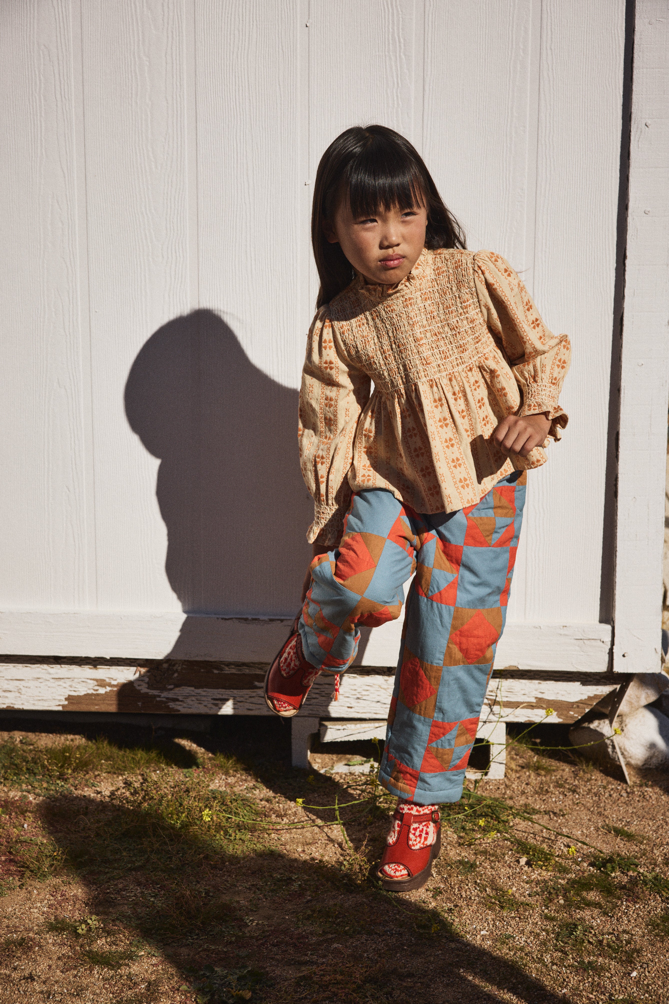 Tammy Quilted Patchwork Trousers – Misha & Puff