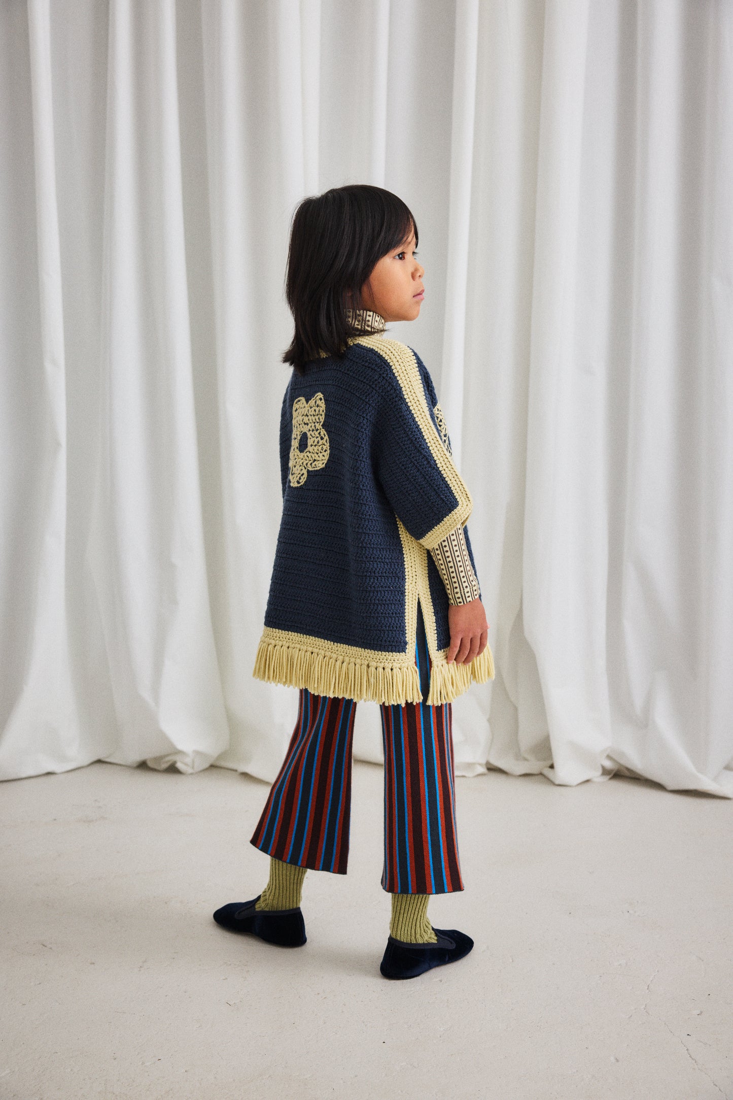 Blomma Crochet Fringe Poncho