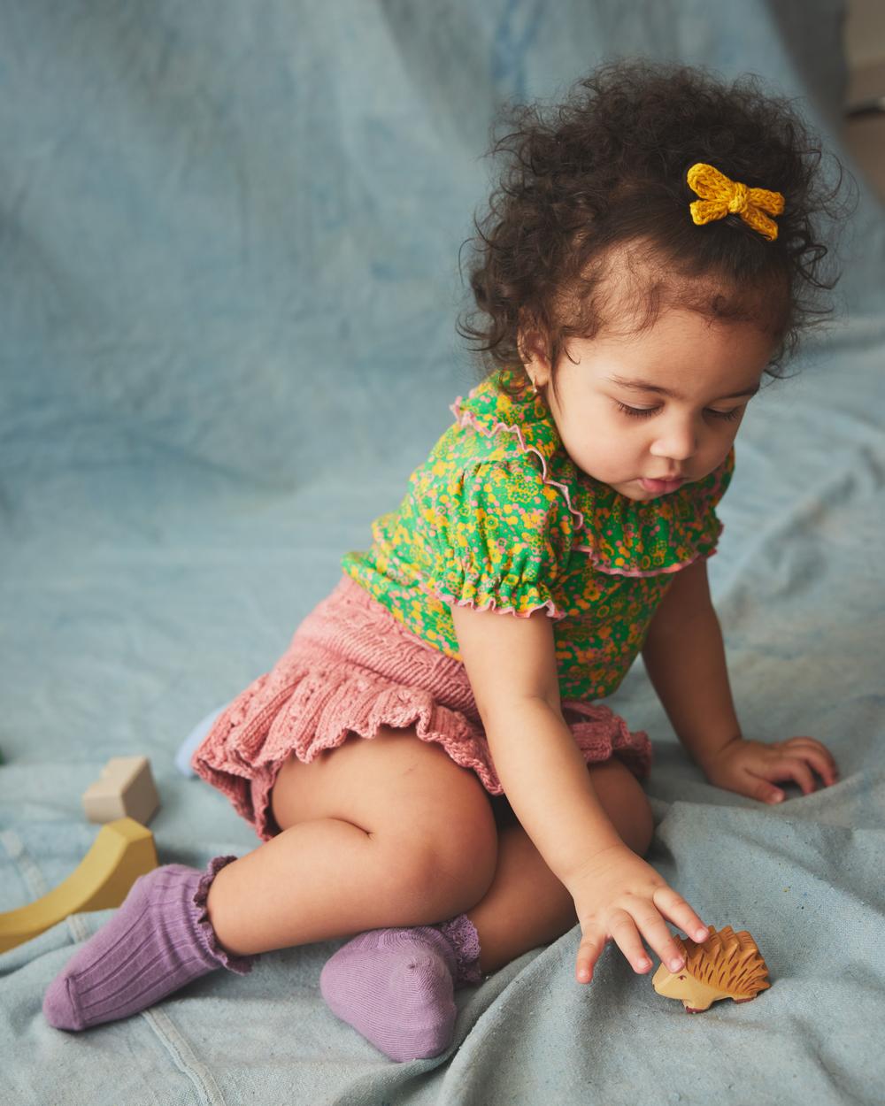 Eyelet Popcorn Skating Skirt