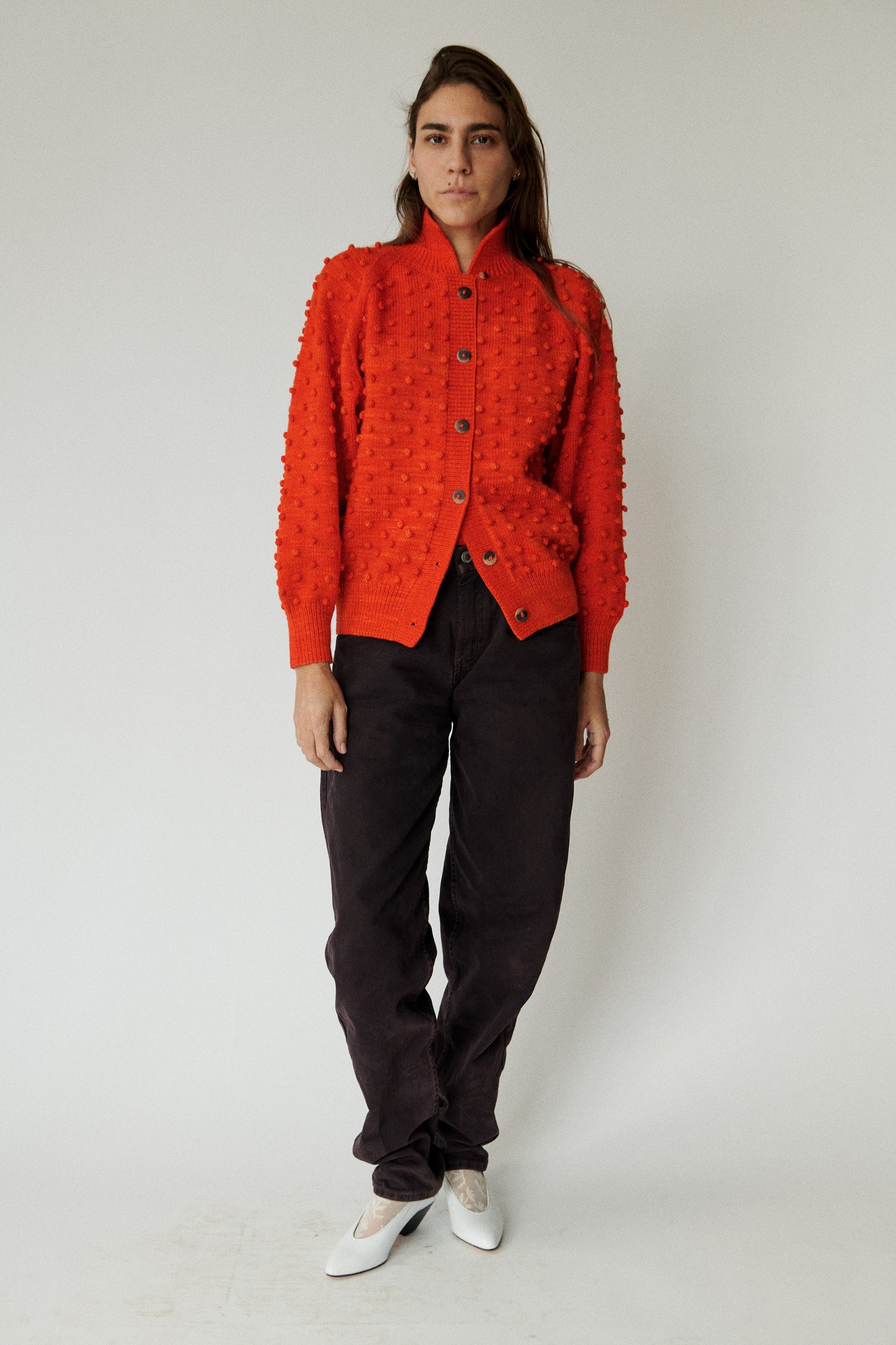 Popcorn Polo Cardigan