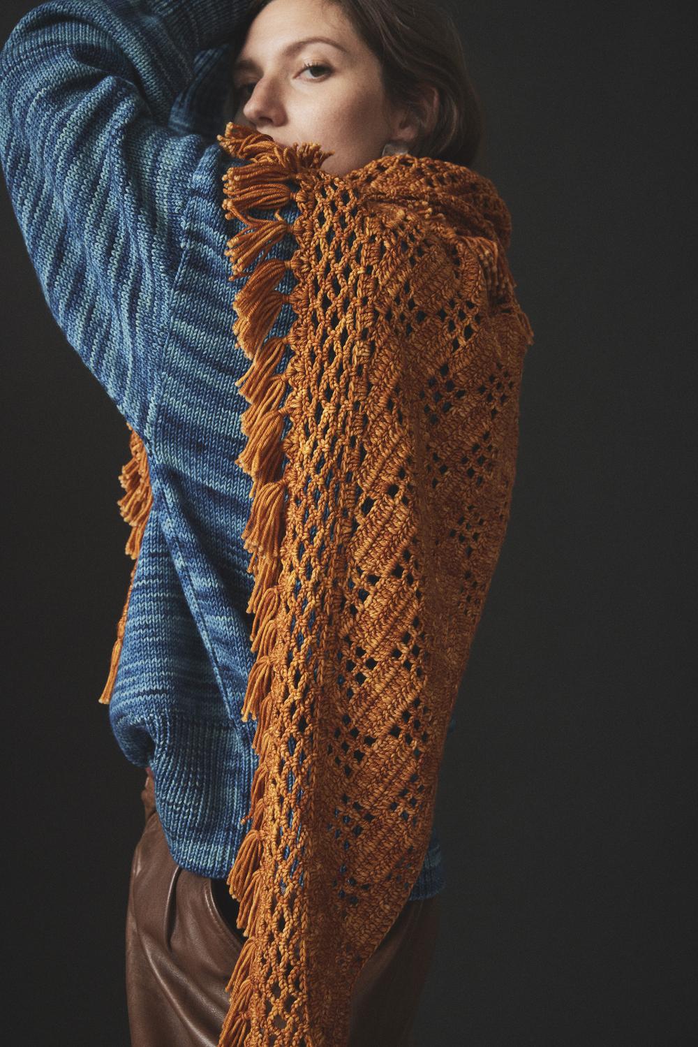 Adult Fringe Crochet Roxie Shawl
