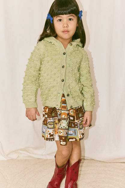 Hooded Popcorn Cardigan