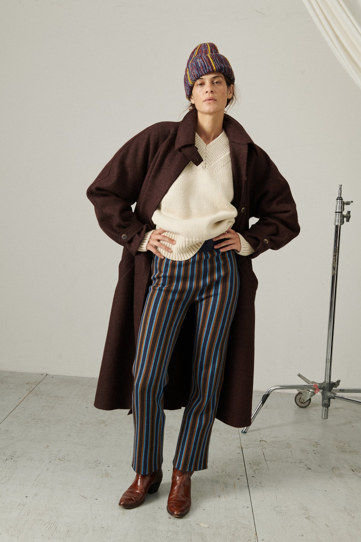 Izzy Pant - Astronomy Kingston Stripe Jacquard