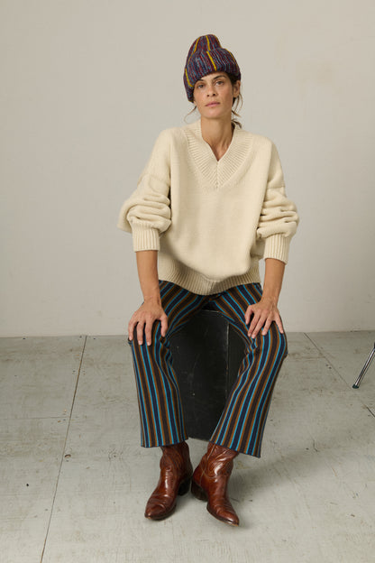 Izzy Pant - Astronomy Kingston Stripe Jacquard