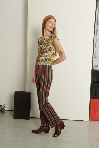 Izzy Pant - Bough Kingston Stripe Jacquard
