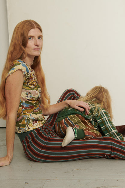Izzy Pant - Bough Kingston Stripe Jacquard
