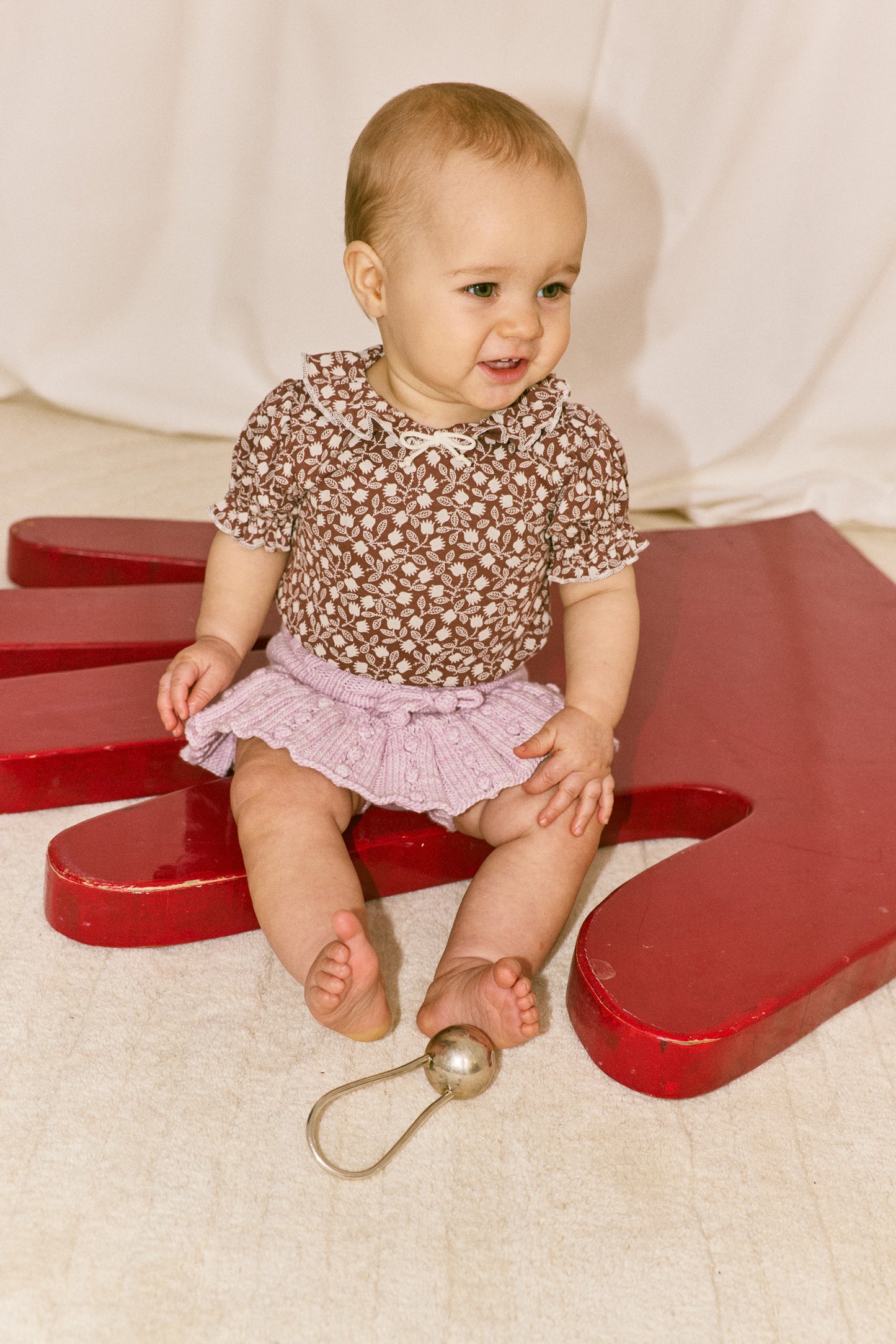 Baby Eyelet Popcorn Skating Skirt