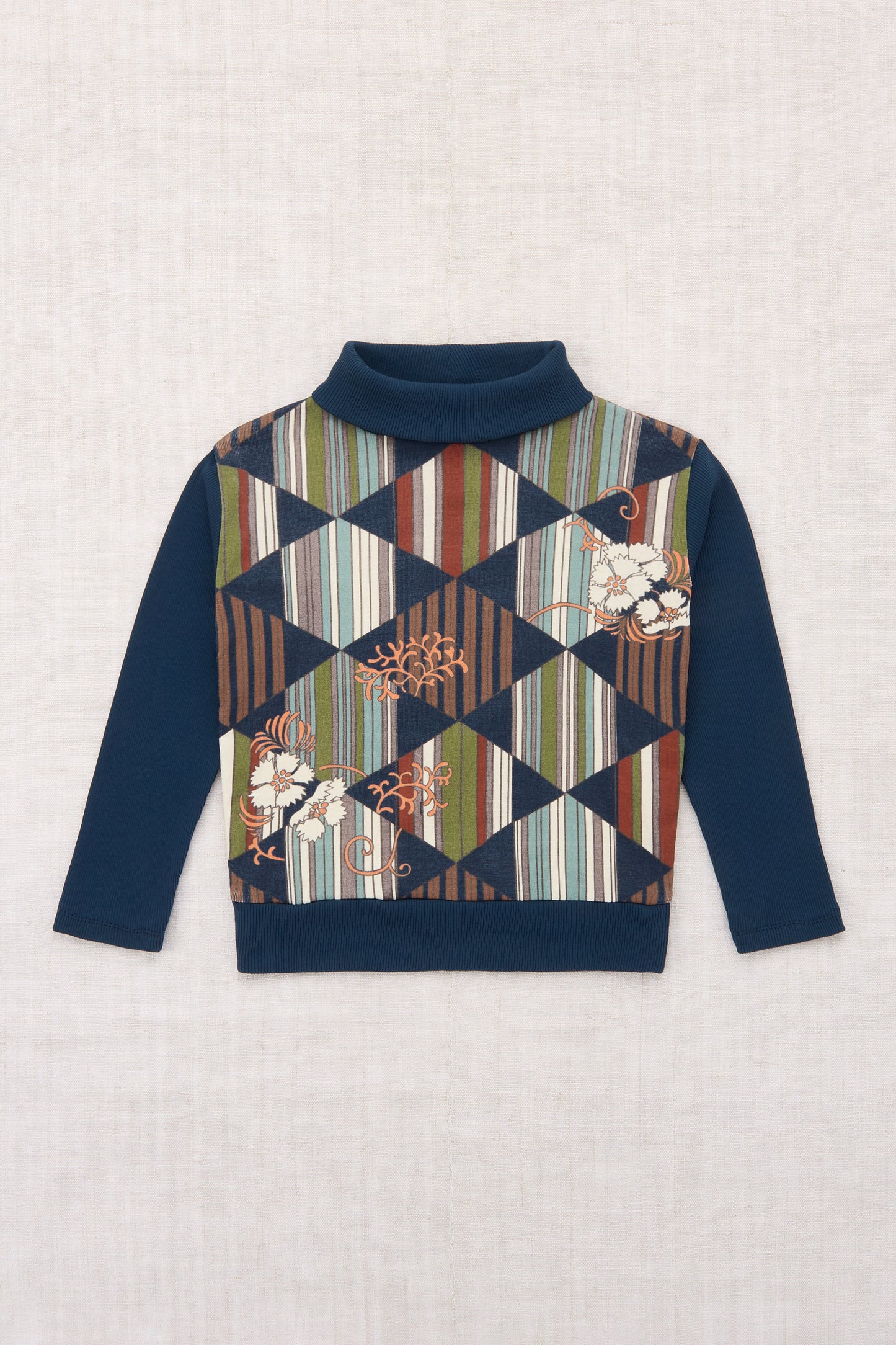 Johan Turtleneck - Marine Blue Tessellation