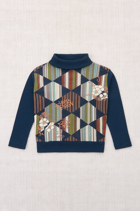Johan Turtleneck - Marine Blue Tessellation
