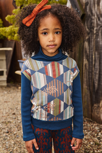 Johan Turtleneck - Marine Blue Tessellation