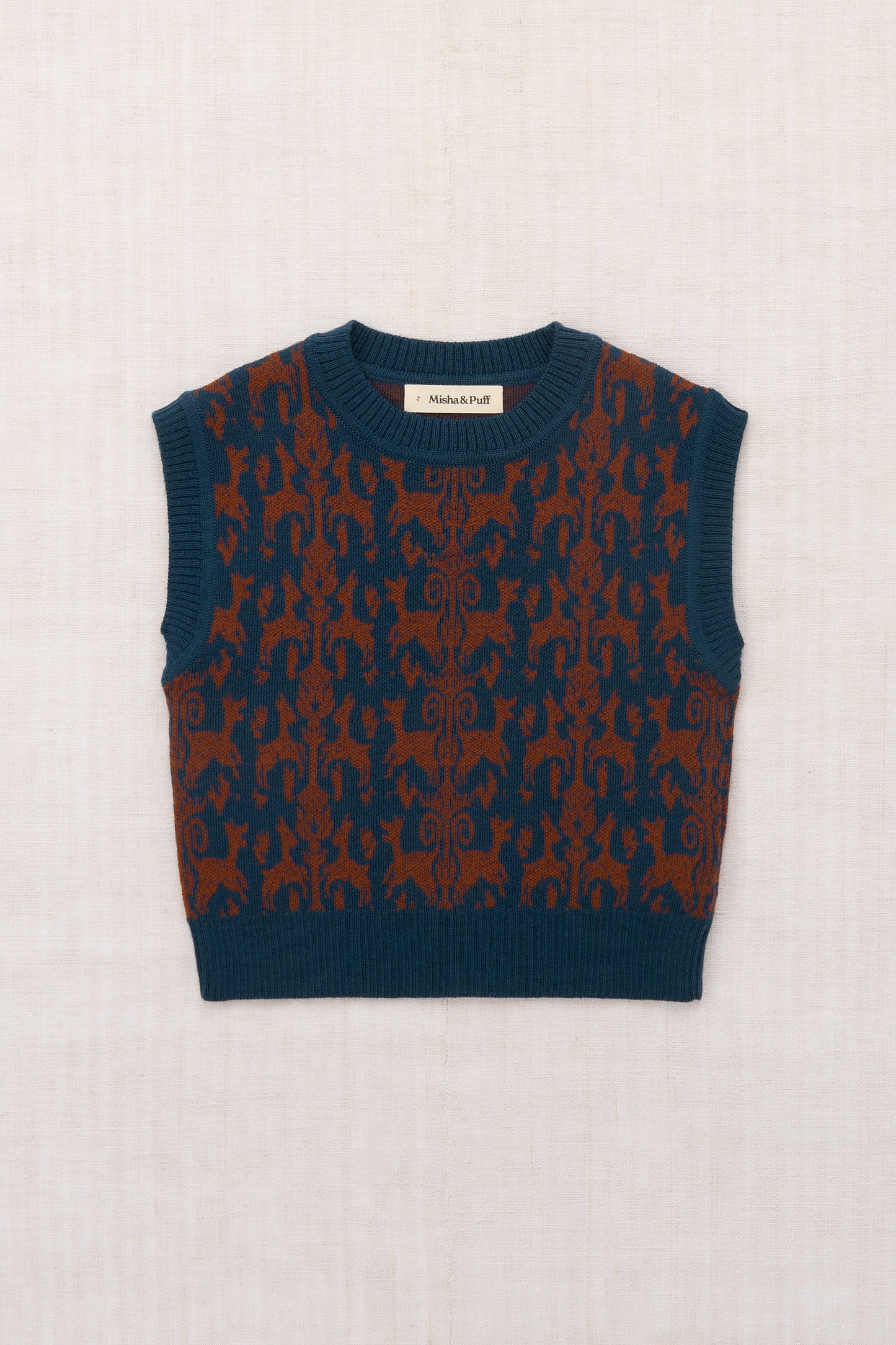 Julien Top - Marine Blue Fauna Tapestry Jacquard