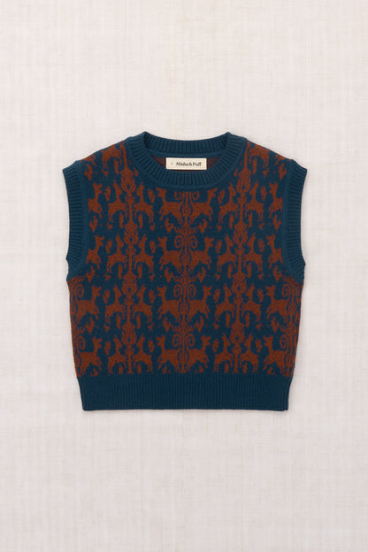 Julien Top - Marine Blue Fauna Tapestry Jacquard