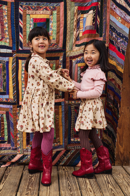 Junior Scout Dress - String/Antique Rose Holyoke Floral