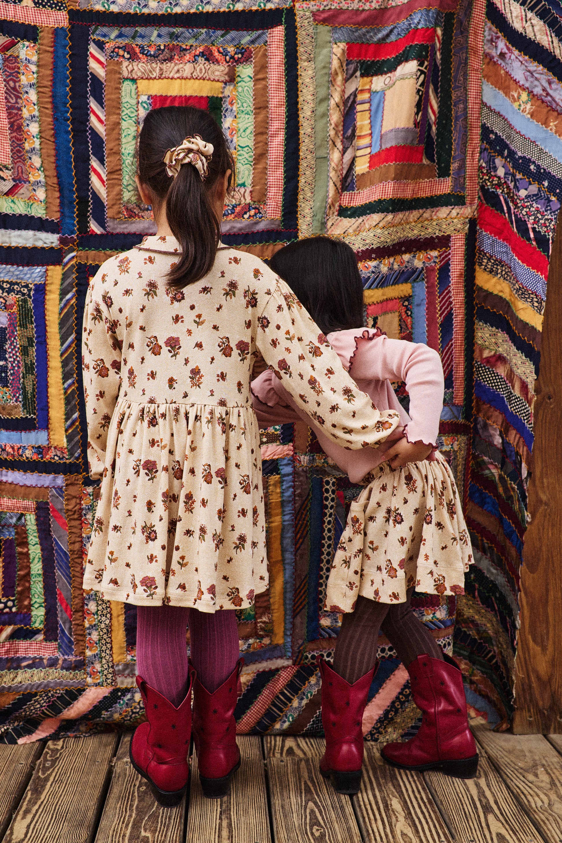 Junior Scout Dress - String/Antique Rose Holyoke Floral