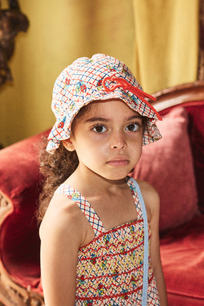 Seersucker Picnic Hat