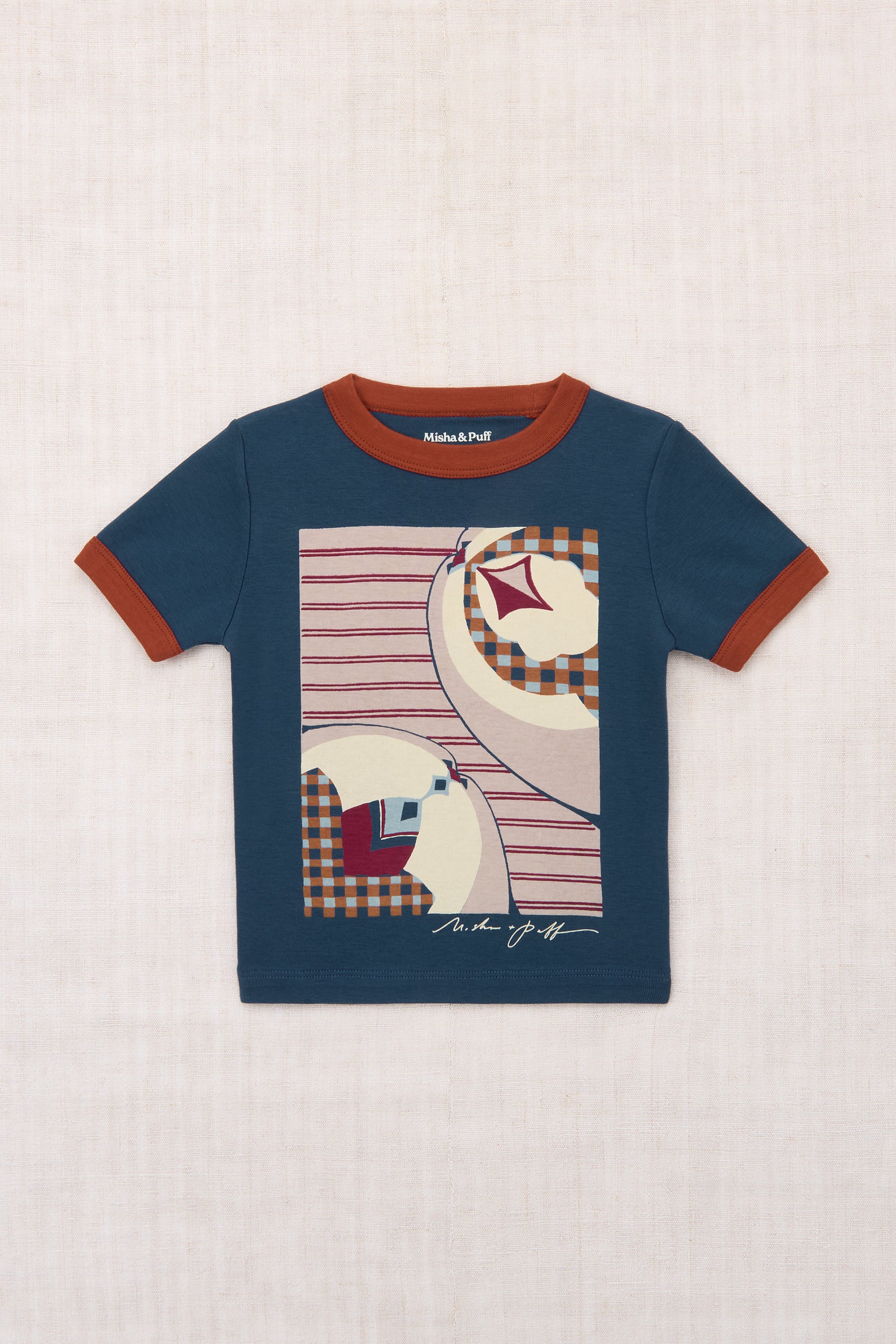 Kaito Ringer Tee - Marine Blue