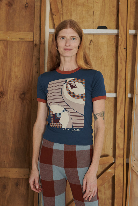 Kaito Ringer Tee - Marine Blue
