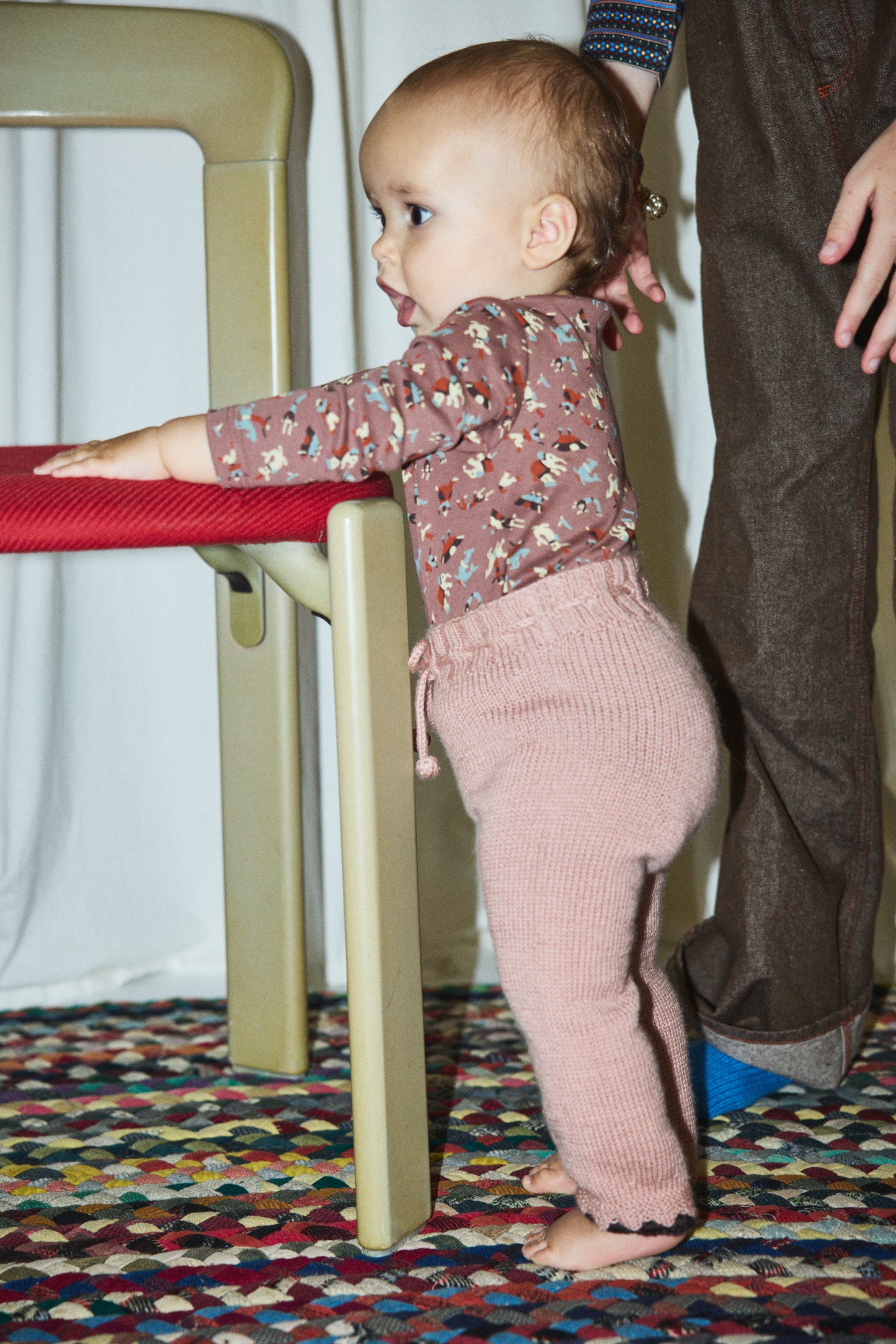 Baby Crochet Trim Snowy Day Legging