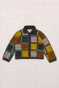 Ladder Square Cardigan - Bark