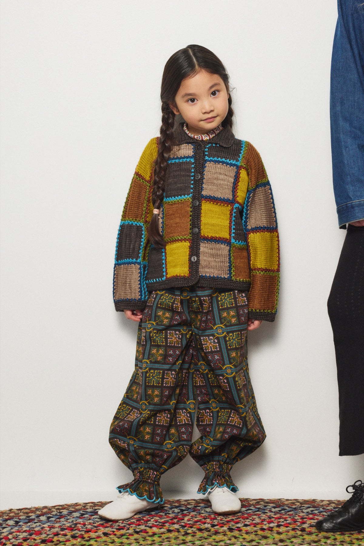 Ladder Square Cardigan - Bark