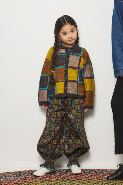Ladder Square Cardigan - Bark