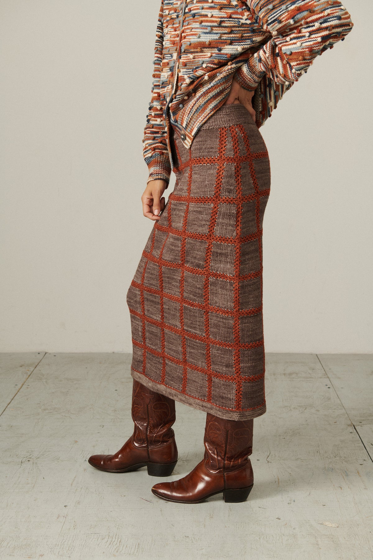 Ladder Square Skirt - Mink