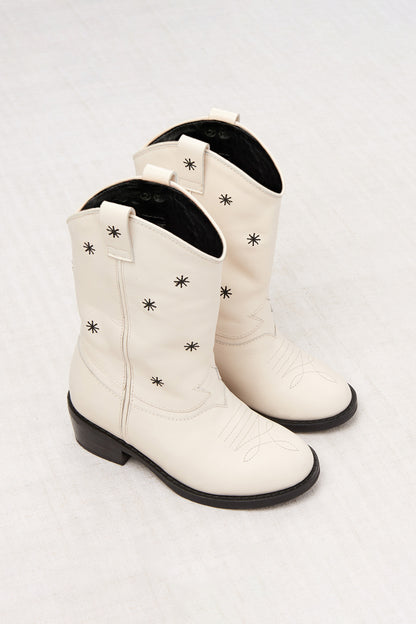Little Star Cowboy Boot - Winter Cream