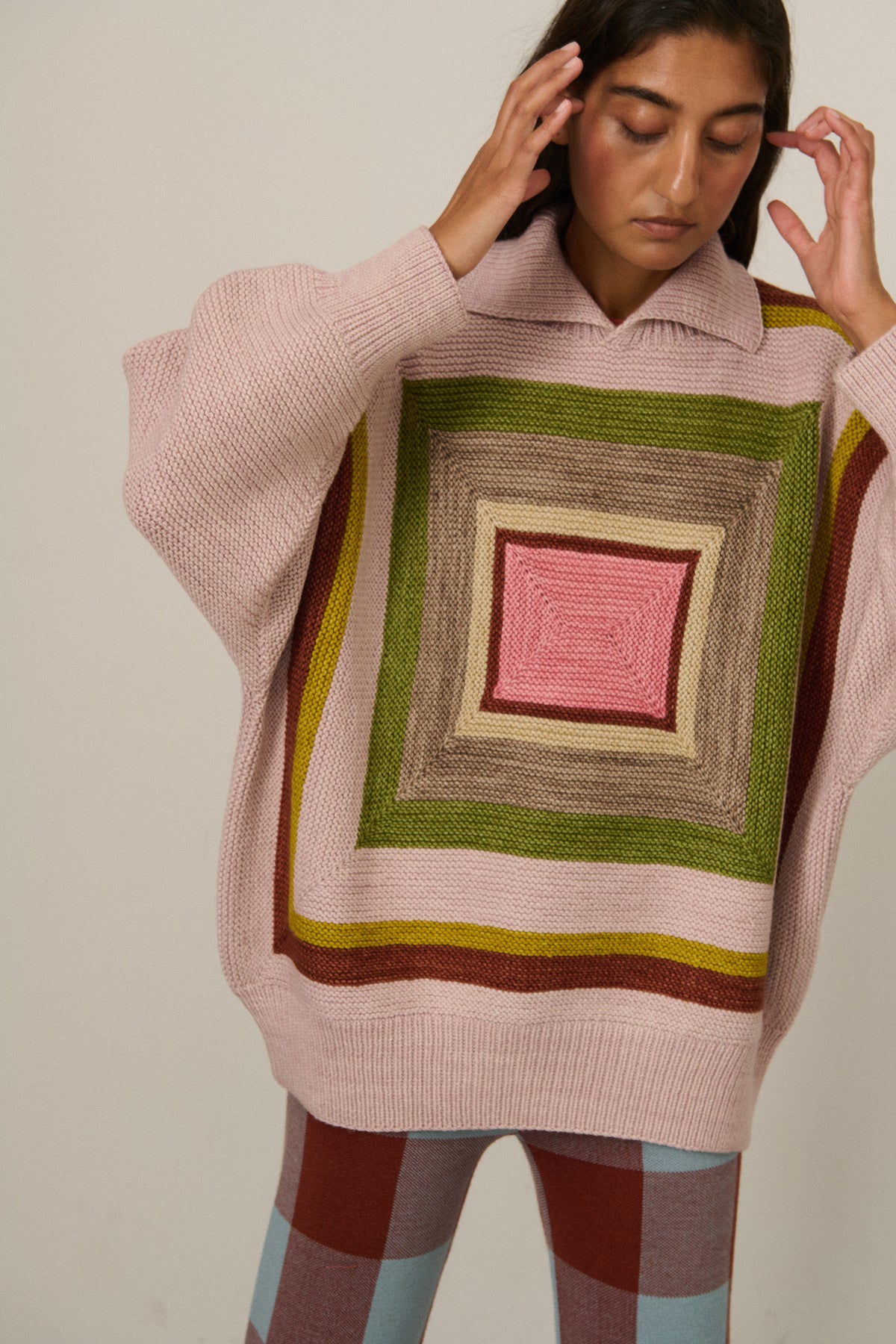 Log Cabin Sweater - Candyfloss
