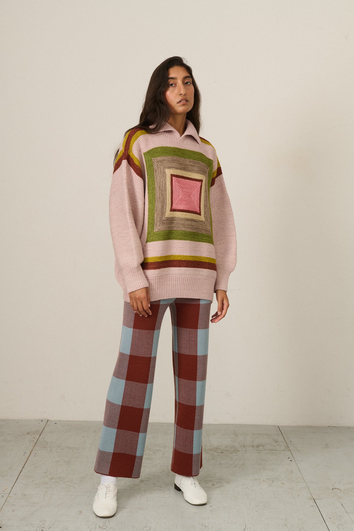 Log Cabin Sweater - Candyfloss