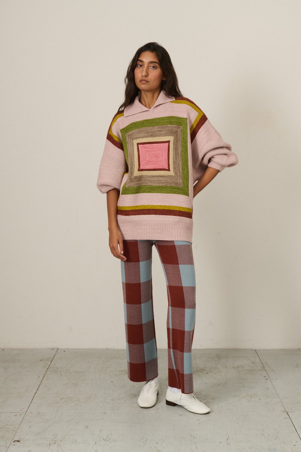 Log Cabin Sweater - Candyfloss