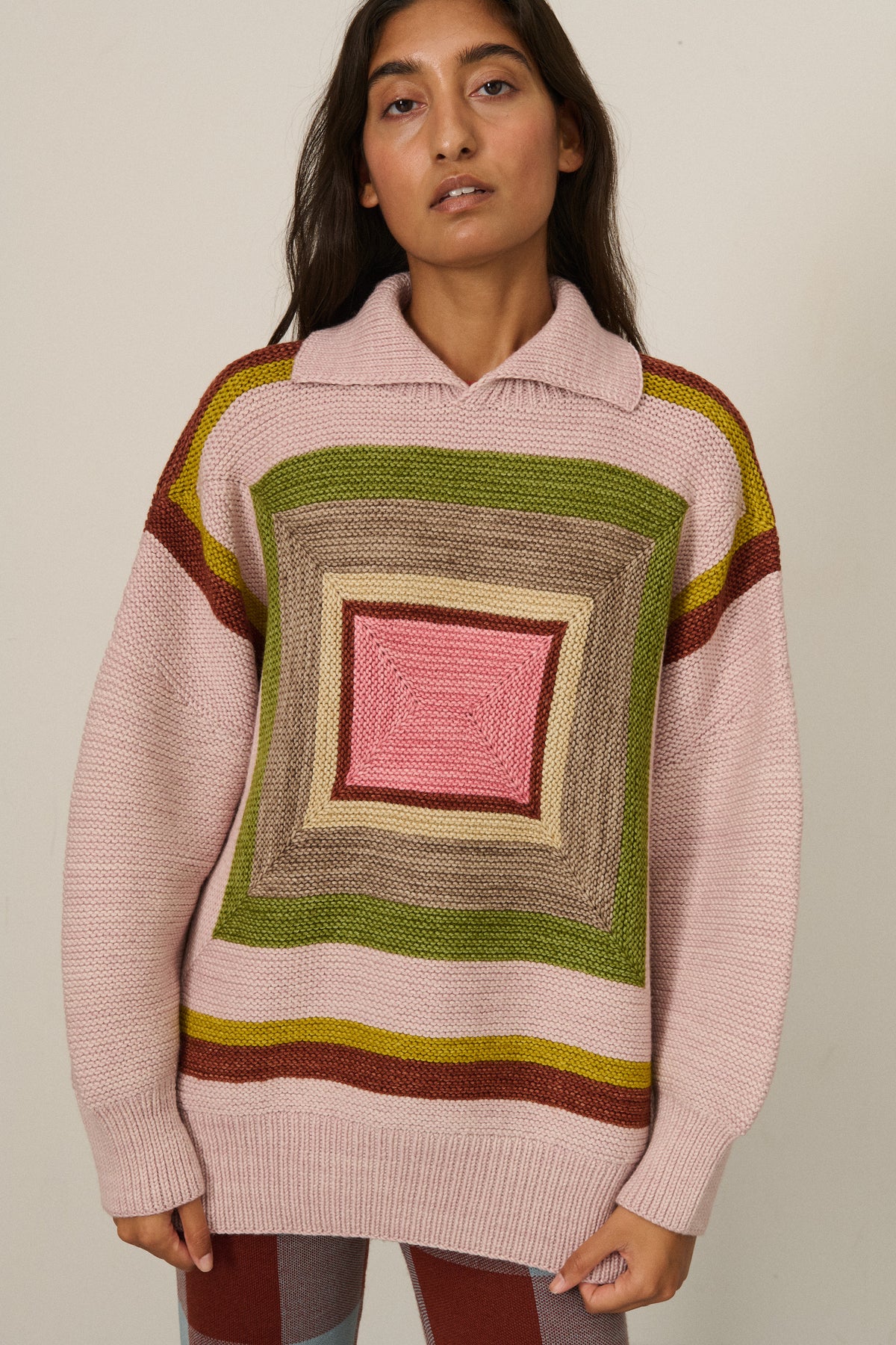 Log Cabin Sweater - Candyfloss