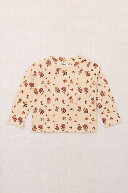 Long Sleeve Boxy Top - String/Antique Rose Holyoke Floral