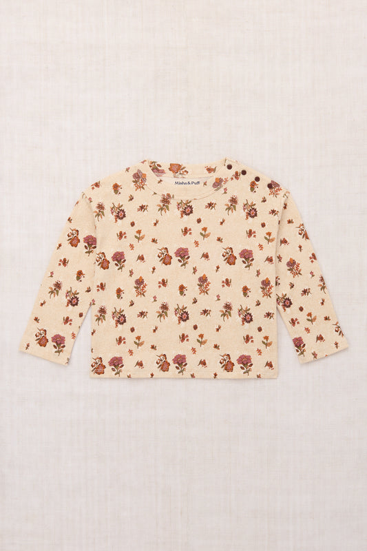 Long Sleeve Boxy Top - String/Antique Rose Holyoke Floral