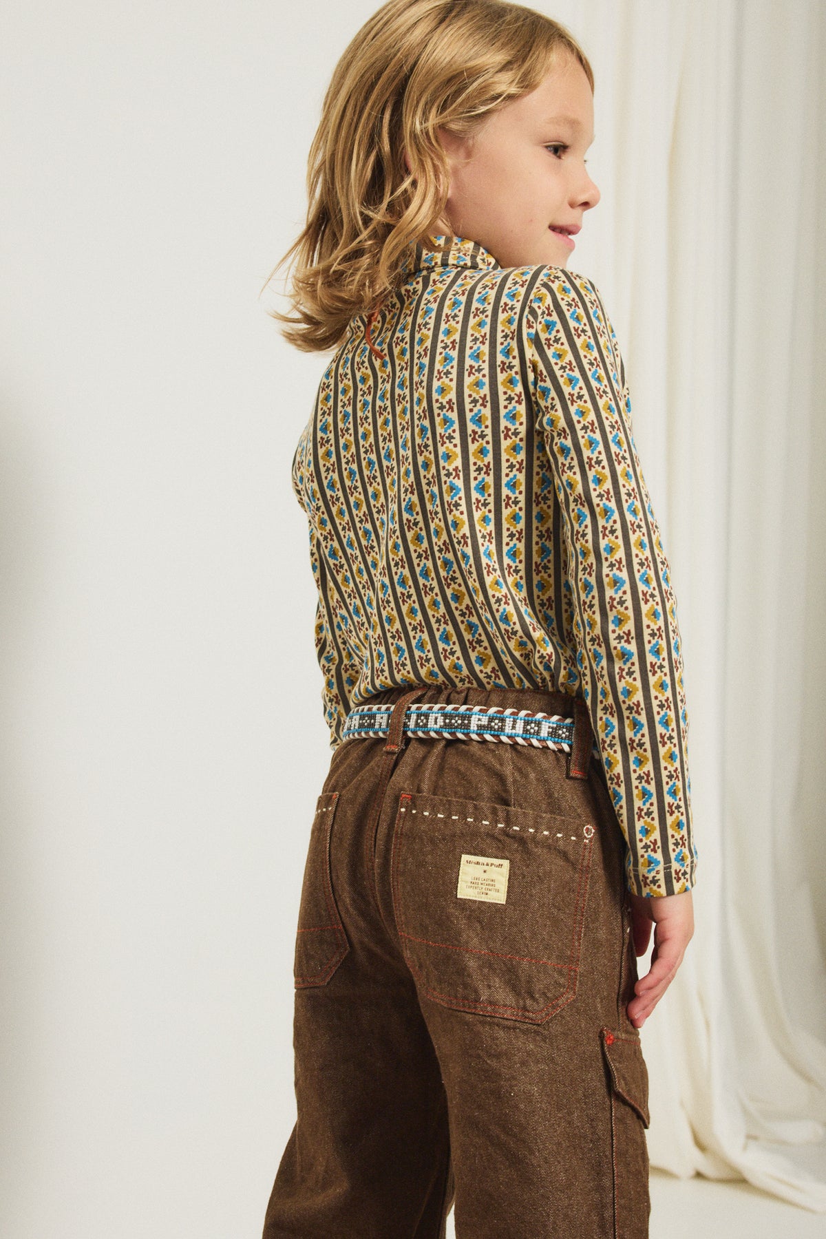 Long Sleeve Polo - Alabaster Gallup