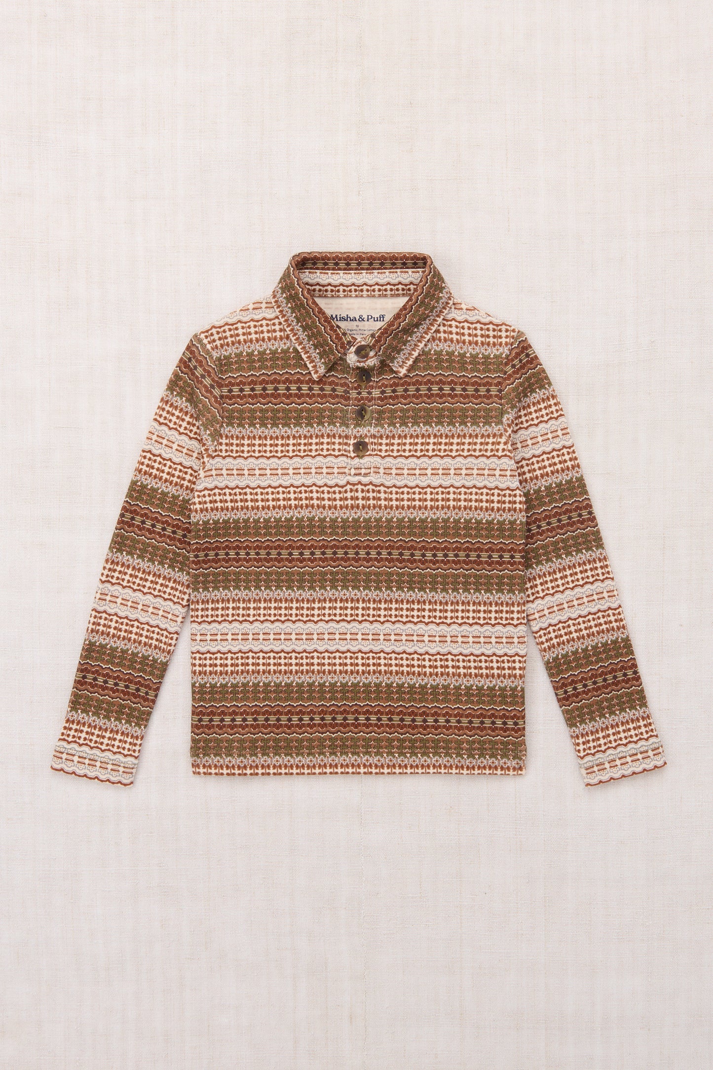 Long Sleeve Polo - Nori Arable