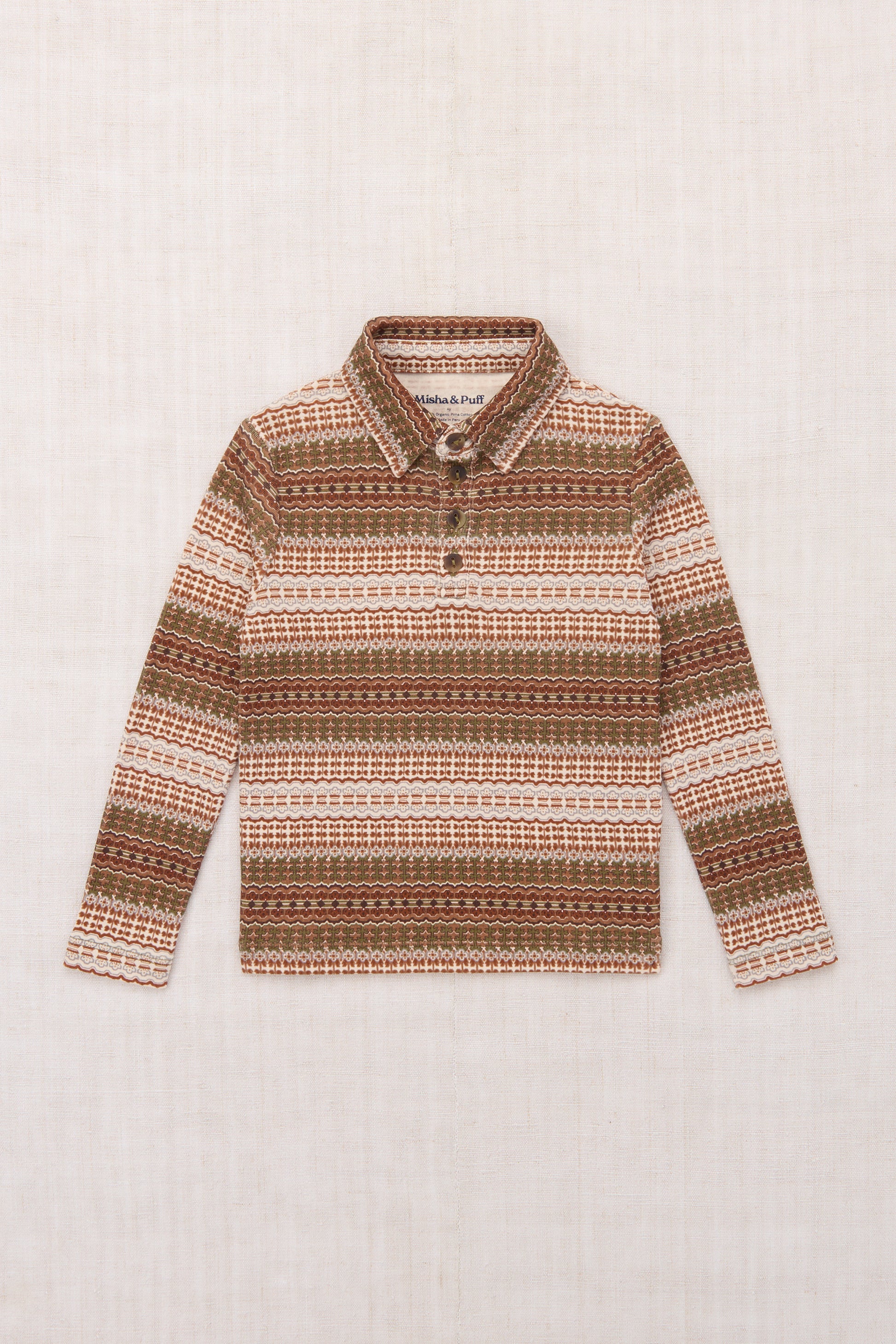 Long Sleeve Polo - Nori Arable
