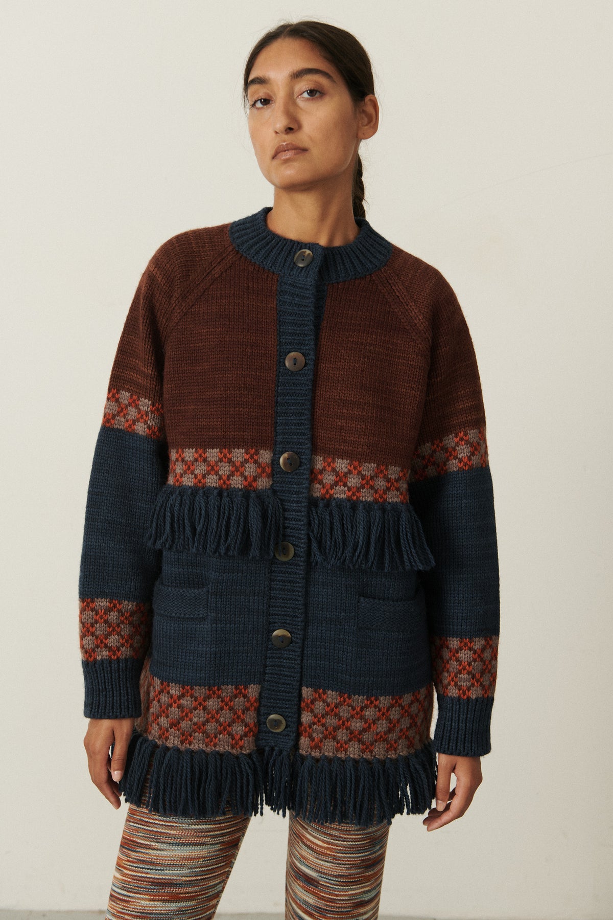 Lore Fringe Jacket - Dark Roast