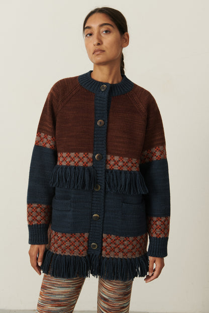 Lore Fringe Jacket - Dark Roast
