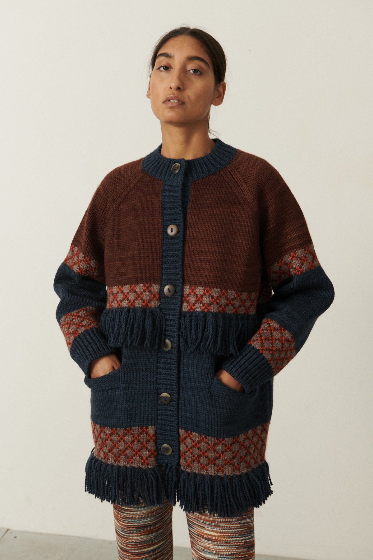 Lore Fringe Jacket - Dark Roast
