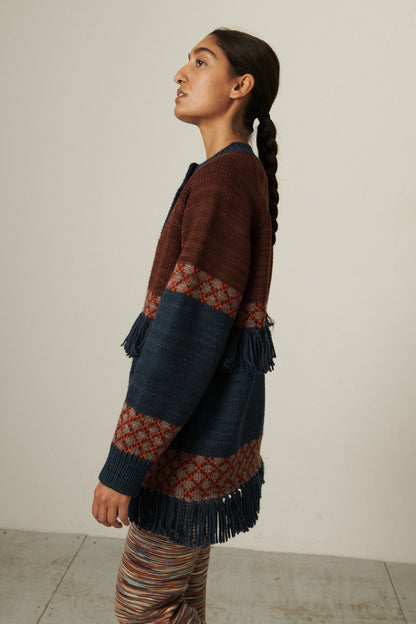Lore Fringe Jacket - Dark Roast