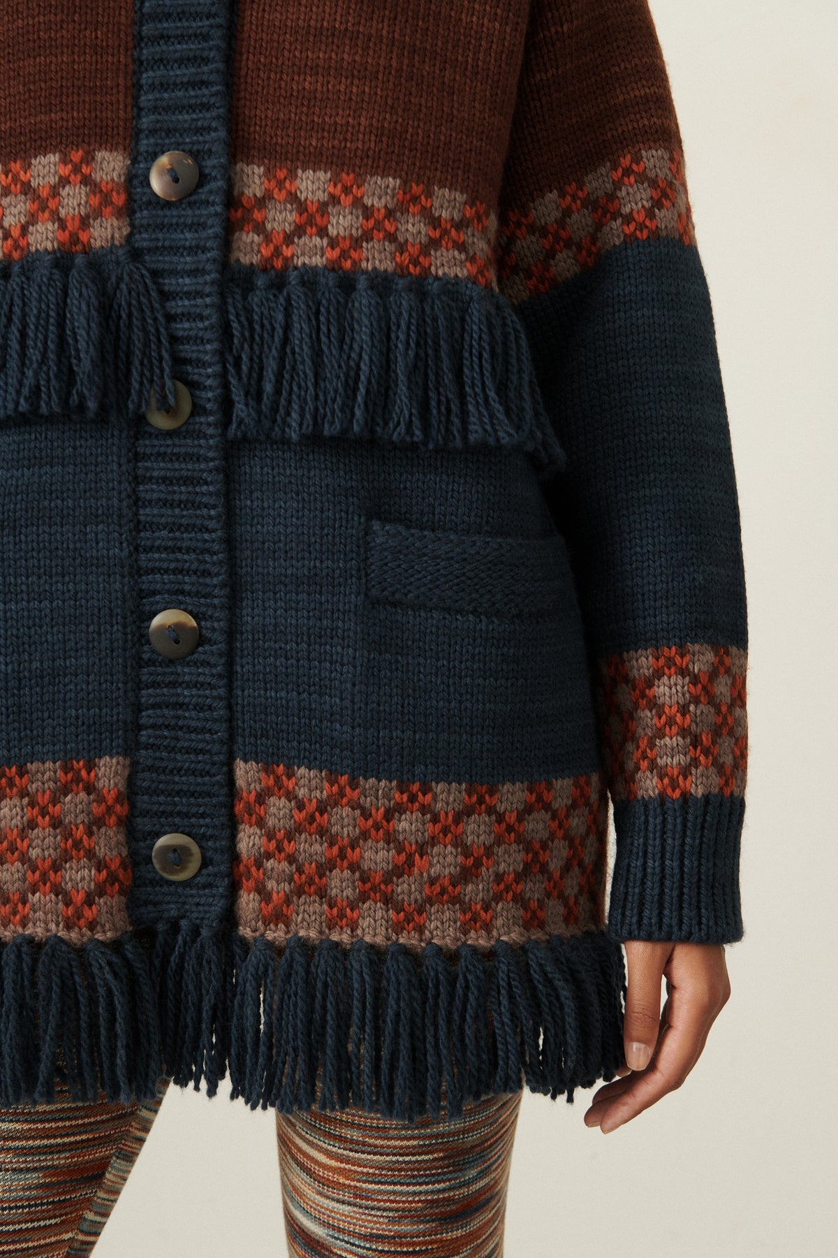 Lore Fringe Jacket - Dark Roast