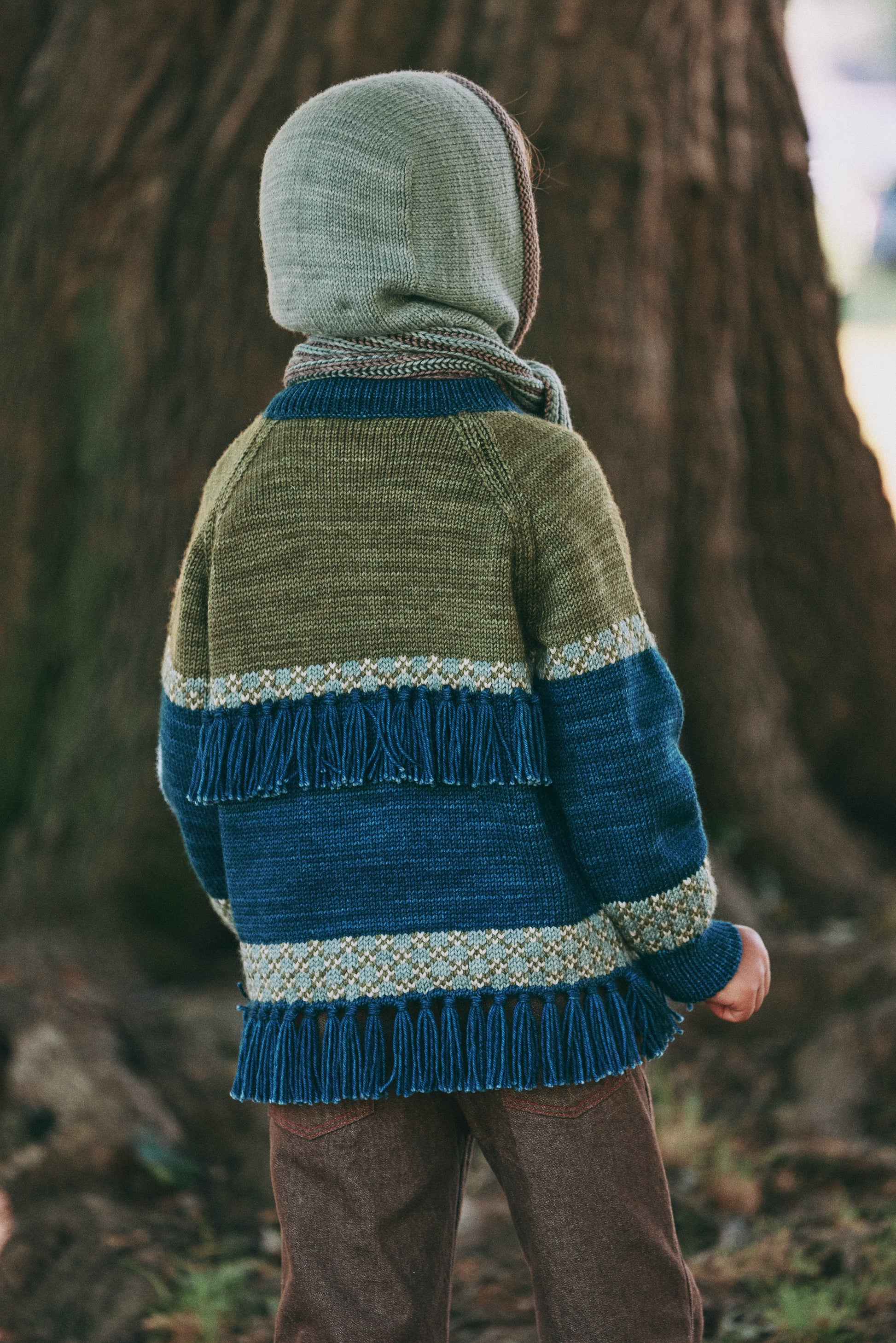 Lore Fringe Jacket - Marine Blue