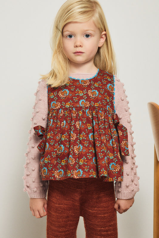 Lottie Top - Cedar Calico Hearts