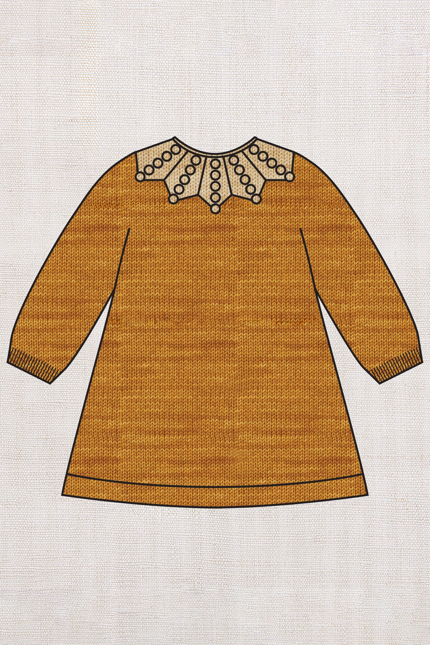 Placed Popcorn Dress