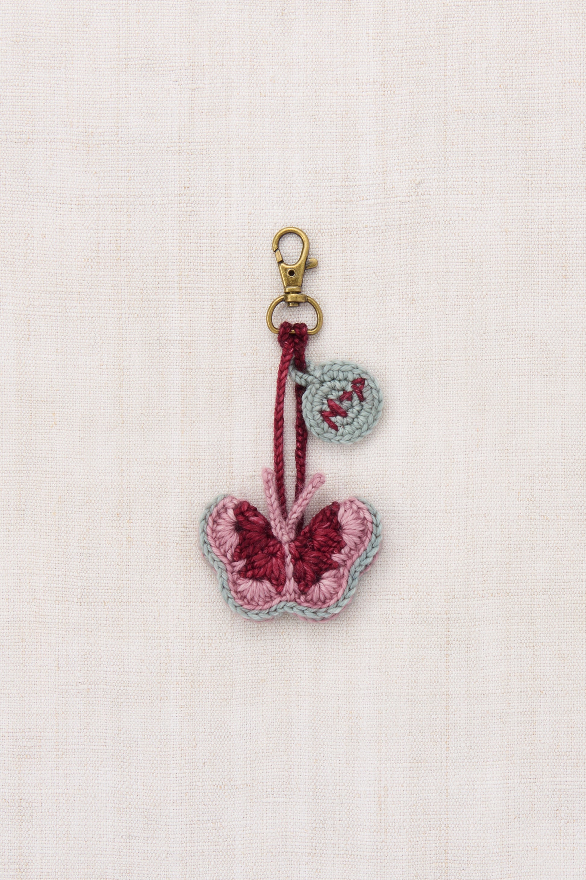 Mariposa Bag Charm - Antique Rose
